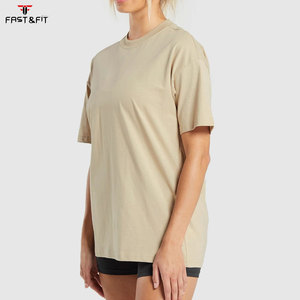 Camiseta Deportiva de Verano para Mujer, Transpirable y Ecológica, 100% Algodón, Corte Regular, Logotipo Personalizado OEM, Corte Holgado para Entrenamiento - Product Image 3