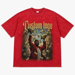 Camiseta Premium Vintage con Gráficos Personalizados, Impresión DTG, 100% Algodón Grueso, Estilo Urbano Oversize, Moda Casual - Product Image 1