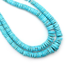 Perles Heishi en turquoise Sleeping Beauty Arizona, 6-13 mm, pierres précieuses naturelles, brin en vrac pour la fabrication de bijoux, fournitures en gros - Product Image 3