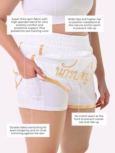 Pantalones Cortos de Kick Boxing Sublimados en Poliéster al por Mayor para Hombre y Mujer, Shorts Personalizados de Muay Thai y MMA - Product Image 6