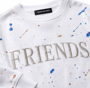 เสื้อสเวตเชิ้ตคอกลมสีขาว พิมพ์ลาย ทรงปกติ สำหรับผู้ชาย สวมใส่สบายๆ ในฤดูใบไม้ร่วง ผลิตจากผ้าฝ้ายถัก 100% - Product Image 5