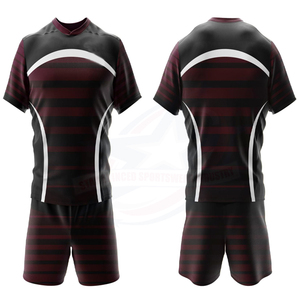Derniers modèles de tenues de rugby de qualité supérieure, 100% polyester, coupe courte, séchage rapide, respirant, couleur personnalisée, service OEM en ligne - Product Image 6