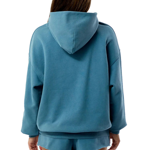 Sudadera con Capucha Extra Grande Personalizada para Mujer, Color Sólido, Hombros Caídos, Algodón, Informal, Proveedor OEM ODM 2026 - Product Image 4