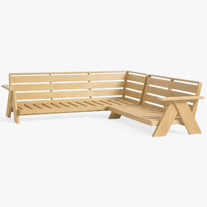Canapé de jardin modulaire en teck de qualité commerciale pour l'ameublement extérieur de villas - Product Image 4