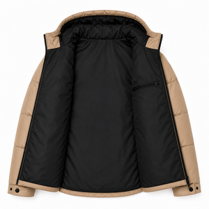Veste matelassée pour homme avec broderie personnalisée, à capuche, résistante à l'eau, manteau d'hiver chaud, vêtements d'extérieur rembourrés, fabricant - Product Image 5