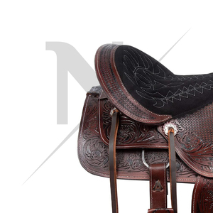 Premium Western Riding Saddle Comfortable Horse Tack Ranch Equipment Genuine Leather OEM Manufacturer Luxury <b>Equestrian</b> saddles - Product Image 2