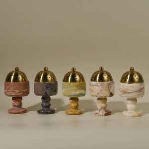 Juego de Incensario Árabe de Lujo, Quemador de Incienso Metálico Mabkhara Oud con Bandeja Decorativa, Decoración Islámica para el Hogar, Regalo para Ramadán y Eid - Product Image 5