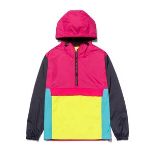 Latest Summer Custom Color <b>Block</b> Professional Windproof Street Wear Upper Zip Hoodie Breathable Windbreaker Jackets For Men - Product Image 1