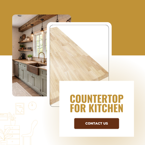 High Quality <b>Solid</b> <b>Wood</b> Countertop Kitchen Workspace <b>Table</b> <b>Top</b> Smooth Finish Durable Natural <b>Wood</b> for Contemporary Interior - Product Image 4