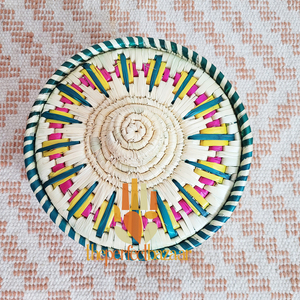 Cestas Multifuncionales de Hierba Natural Moonj, Cesta de Almacenamiento con Tapa, Diseño Redondo, Cesta de Almacenamiento Ecológica - Product Image 3