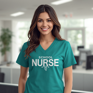 Camiseta de Enfermera Escolar de Algodón de Manga Corta, Uniforme Médico con Personalización OEM ODM - Product Image 1