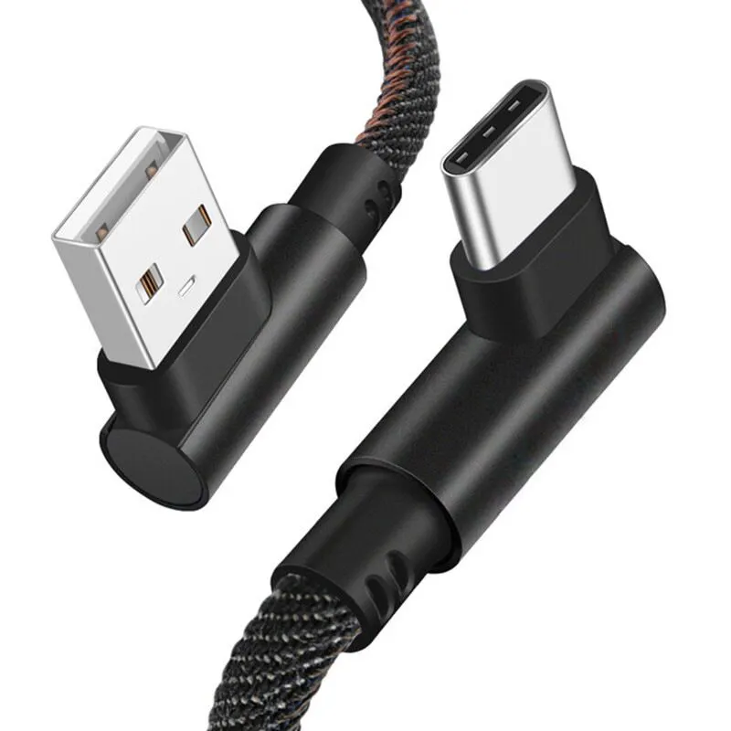 USB Type C 90 Degree Fast Charging Cable USB C Quick Cable Data Cord For Samsung Huawei Xiaomi