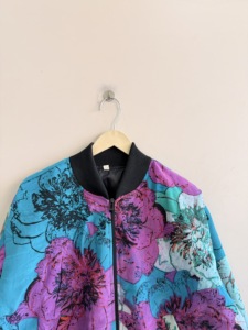 Oversize Bohemian Bomber Jacket Unisex Baggy Style Winter Jacket <b>Zipper</b> Wind Breaker Jacket - Product Image 3