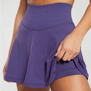 Active Women's Satin Pleated Tennis Sport Skirt Ladies' Mini Pleated Skirt <b>Running</b> Breathable High Waist Eco-Friendly Casual - Product Image 2