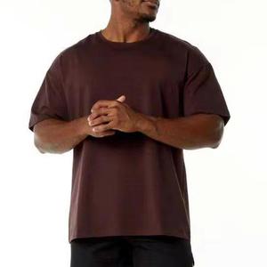 Camiseta Holgada para Hombre con Logotipo Personalizado, Impresión Serigráfica, Cuello Vintage, 100% Algodón Satinado Antiarrugas, Diseño Liso Oversize de Alta Calidad - Product Image 2