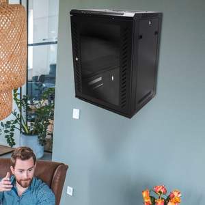 Gabinete de red de acero autónomo 15U con ventilador - Product Image 4