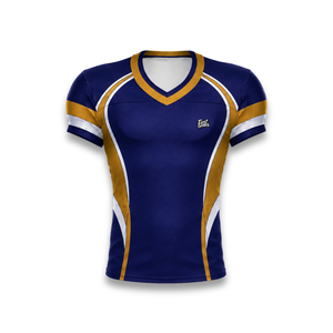 Custom Men's <b>Padded</b> American Football jersey and Pants Blue Gold White Sublimated Athletic Fit Elastic Waist All Seasons - Product Image 6