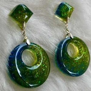 <b>Top</b> Demanded Resin <b>Earrings</b> With Creative Art Pattern Fashion Jewelry For Women And Girls Available For Sale - Product Image 2