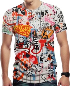 Camiseta Deportiva Personalizada con Estampado Digital Tie Dye, Talla Grande, Secado Rápido, Ecológica, Transpirable, de Algodón Fino, Colorida, Corte Regular - Product Image 1