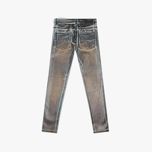 Jean en denim pour homme de haute qualité en coton, coupe skinny, taille mi-haute, effet vintage ciré, respirant, style streetwear Y2K, marque AM Street, Hiphop, OEM ODM - Product Image 4