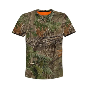 เสื้อยืดล่าสัตว์ผ้าฝ้ายคุณภาพดีที่สุดสำหรับผู้ชาย ผลิตจากโรงงานมืออาชีพ เสื้อผ้าคุณภาพสูง สวมใส่สบาย ทนทาน เสื้อยืดล่าสัตว์ - Product Image 1