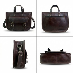 Women Genuine Leather Laptop Tote Bag 15 Inch, Work Office Briefcase Shoulder Handbag with Dual Handles - Product Image 4