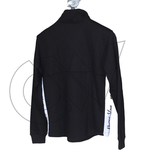 Sudadera de cuello redondo negra para hombre, de moda, corte regular, tejido de punto sólido, algodón polar, de secado rápido, transpirable, informal, para invierno - Product Image 4