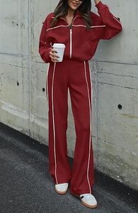 Conjunto Deportivo de Dos Piezas para Mujer, Otoño 2026, Sudadera con Cierre y Manga Larga, Pantalones Largos, Estilo Moderno y Limpio - Product Image 2