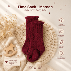 Chaussettes douces pour enfants de couleur bordeaux, respirantes, confortables, extensibles, offrant un soutien doux et un ajustement flexible pour des pieds heureux à chaque instant. - Product Image 3