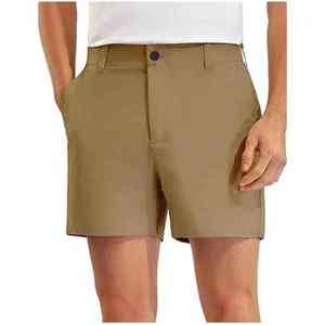 กางเกงขาสั้นเล่นกอล์ฟของผู้ชายกางเกงขาสั้นสำหรับผู้ชายผ้าถักสีพื้นแห้งเร็วพร้อมโลโก้ตามสั่ง - Product Image 5