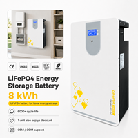 Batería ESS para el Hogar de 8 kWh, LiFePO4, Almacenamiento de Energía Solar de Litio, Más de 6000 Ciclos, LCD, BMS, RS485, CAN, para Sistemas de Energía de Respaldo