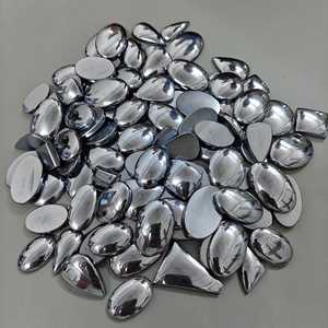 Lot de cabochons en shungite naturelle, vente en gros, pierres précieuses de shungite pour la création de bijoux - Product Image 6