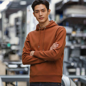 Sudadera con Capucha Unisex, 100% Algodón, con Cierre, Transpirable, de Secado Rápido, con Bolsillo, Tejida, Ecológica, Talla XL, para Otoño - Product Image 3