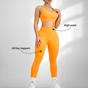 Vêtements de sport pour femmes Yoga Factory, ensembles de vêtements de fitness personnalisés, soutien-gorge de sport et leggings, ensembles de vêtements de yoga actifs - Product Image 5