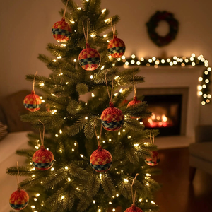 Décoration de Noël artisanale en jonc de mer écologique, boule en osier, ornement suspendu naturel pour les fêtes, fabricant Kingcraftviet - Product Image 5