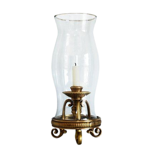 Cast Aluminium <b>Hurricane</b> Candle Holder With Glass Chimneys in Mirror Polish Home Decoration Gold Color Stylish Logo Handmade - Product Image 2
