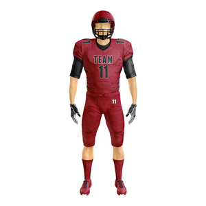 Custom American Football Uniform Set <b>Red</b> Sublimated Jersey Pants Men's Fitted Moisture Wicking Summer Team Apparel 100% - Product Image 1
