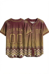 Maillot de baseball personnalisé à dégradé néon vert et noir, motif chevron, nom et numéro personnalisés, uniforme d'équipe entièrement boutonné - Product Image 4