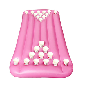 Nhà máy tùy chỉnh dày PVC màu hồng Inflatable bia <span class=keywords><strong>Pong</strong></span> Float Hồ bơi cho sông bơi & bên trò chơi - Product Image 1