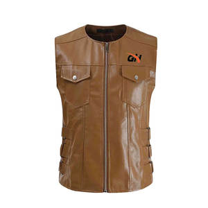 Chaleco de Cuero de Diseño Personalizado a la Moda, Precio Económico al por Mayor, Chaleco de Cuero Transpirable Hecho en Pakistán - Product Image 1