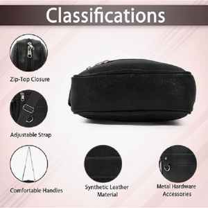 Unisex Faux Leather Crossbody Sling <b>Bag</b> with Adjustable Shoulder Strap for Travel, School, <b>College</b> & Daily Use - Product Image 6