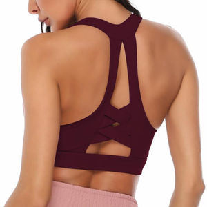 Soutien-gorge de sport Maanify de qualité supérieure pour femme, haut de sport court à fort impact, couvrant entièrement le buste, col montant, idéal pour la course et le yoga - Product Image 3