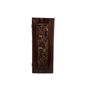 Maceta Decorativa Hecha a Mano con Madera de Sheesham Tradicional y Ecológica de Aqdus Saleem |   Tinte de Nogal Oscuro |   Uso en Interiores |   Moradabad - Product Image 3