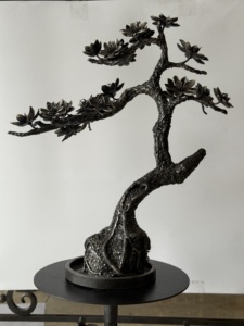 Escultura de Bonsái de Hierro Khang Hung Phat, Soldadura con Impresión Digital, Forma Irregular, Decoración Artística para el Hogar - Product Image 3