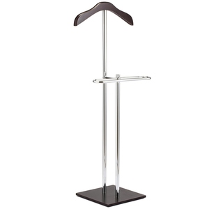 Elegant design shiny nickel-plated metal <b>coat</b> <b>stands</b> with rectangle base luxury bedroom garment <b>rack</b> customized options - Product Image 1