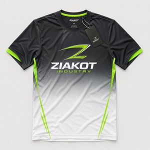 อุตสาหกรรม ZIAKOT เสื้อยืดผู้ชายดีไซน์ใหม่ลาย 3 มิติสีฟ้าขาวลายยูนิคอร์นใต้สายรุ้งสำหรับการแสดง - Product Image 4