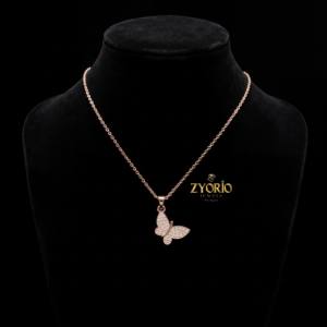 Zyorio Jewels Collar con Colgante de Mariposa de Plata de Ley 925 con Diamantes, Regalo de Lujo para Mujer, para Compromiso, Boda, Aniversario, Uso Diario - Product Image 3