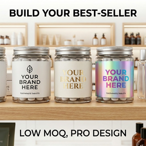 Vente en gros usine OEM ODM – Comprimés de dentifrice naturels personnalisables avec logo, en vrac, zéro déchet, végétaliens, sans fluorure, pâte dentifrice à mâcher pour voyage - Product Image 5