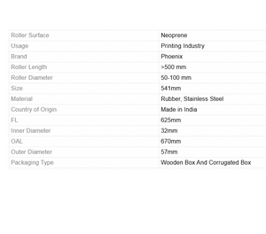 Rodillo de Goma Phoenix Abc para Máquina de Impresión Offset, Flexográfica, Rotograbado y de Lámina, Alta Precisión, Fabricante Industrial - Product Image 5