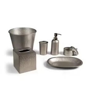 Designer Metal <b>Bathroom</b> <b>Set</b> Premium Bath ware <b>Accessories</b> for Home Hotel Resort Guest Room Vanity Counter Decoration - Product Image 5